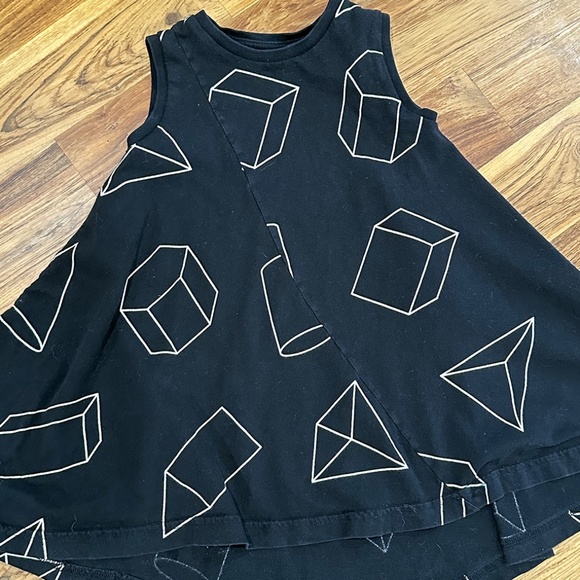 Nununu Geometric A Line Asymmetrical 360 Dress Size 2-3 - Picture 2 of 5